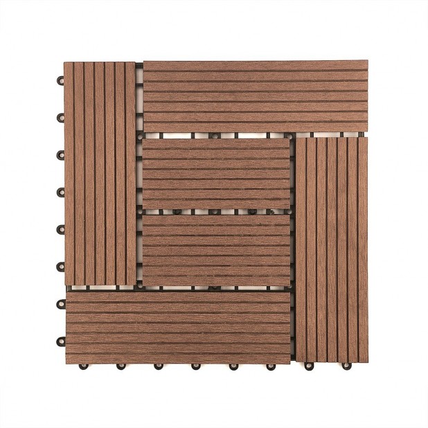 Terasinė plytelė, WPC, Teak C04, raštas 2